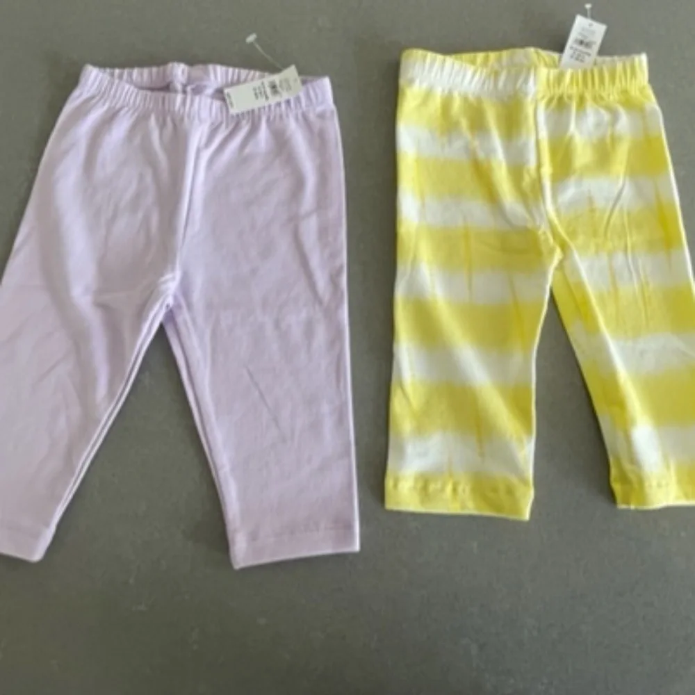 New! Set of 2 Baby Gap 18-24M Capri Cotton Leggings Toddler -NWT